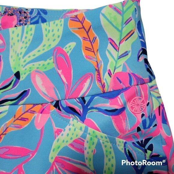 Lilly Pulitzer Reid Shorts Womens Size 0 XS UPF 50+ Luxletic Porto Blue Golf NWT - Picture 9 of 16